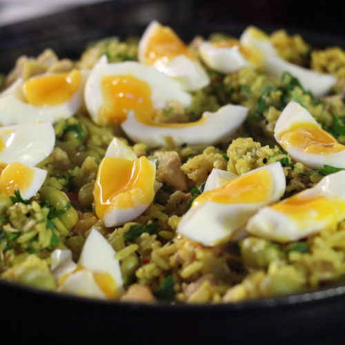 Kedgeree with poached or boiled eggs ProperFoodie