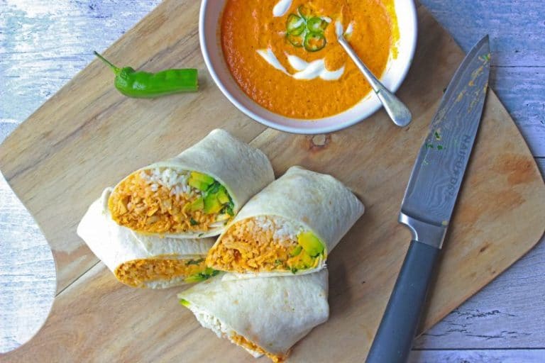 Chicken Tinga burritos with homemade chipotle sauce ProperFoodie