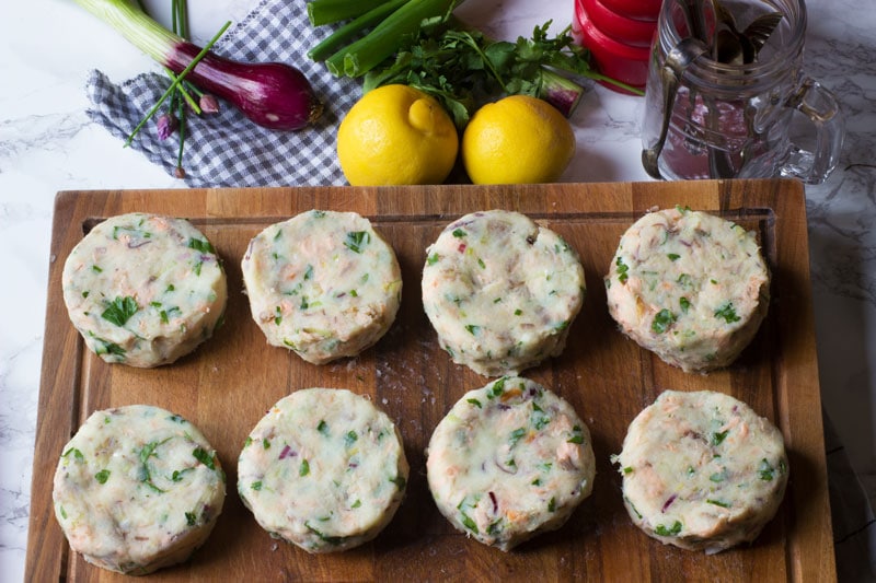 making the fishcakes