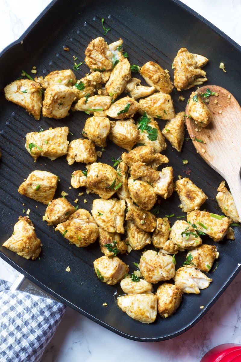 chicken curry powder and fresh coriander