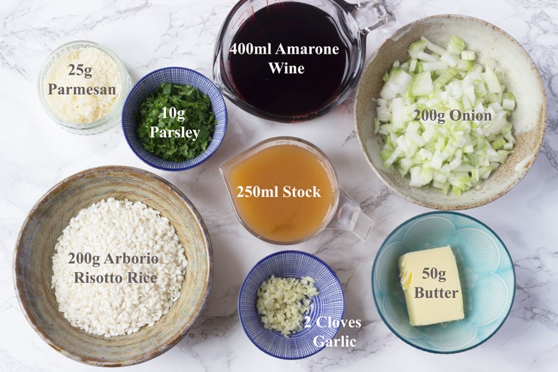 Amarone listed ingredients