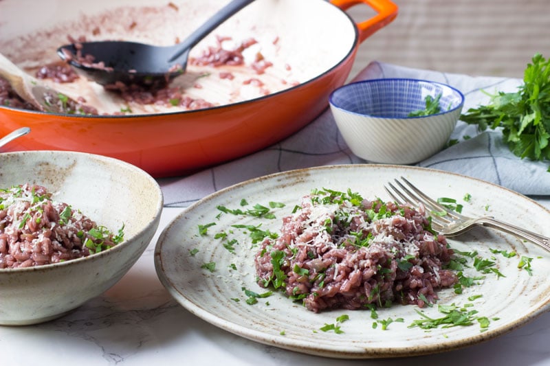 Amarone wine risotto