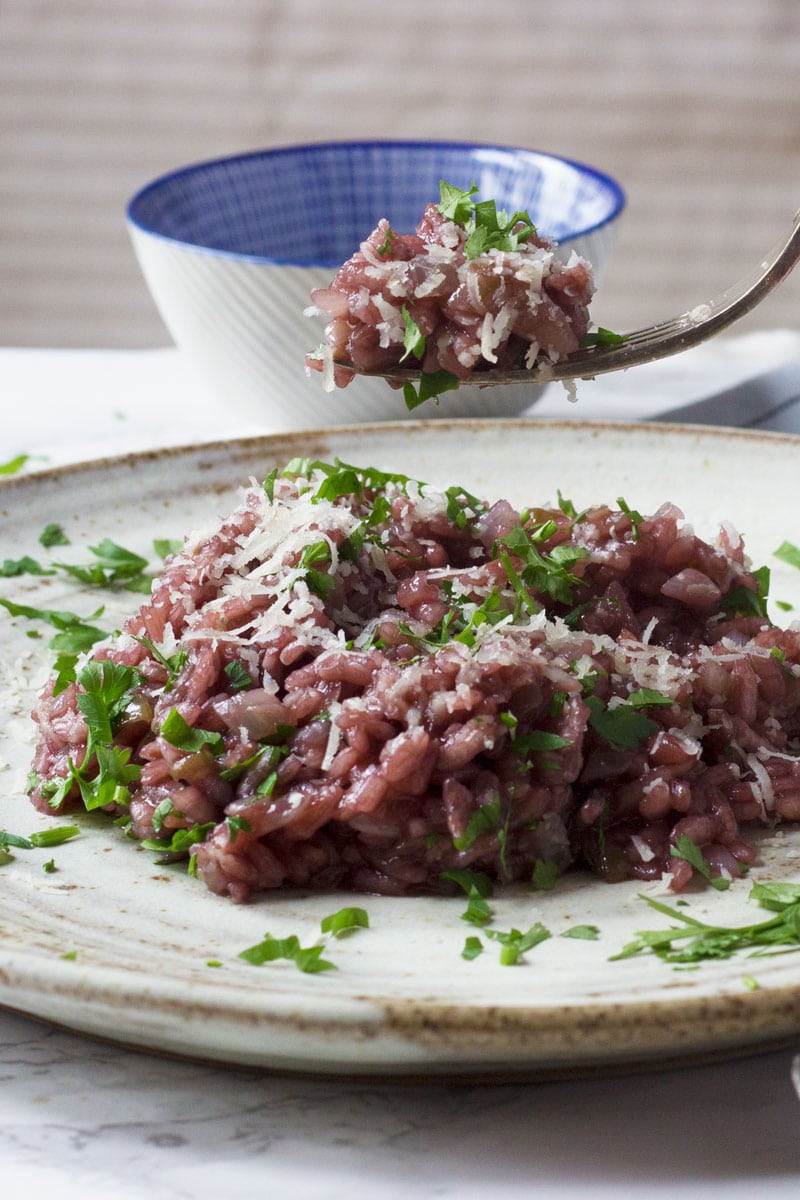 Valpolicella red wine risotto