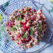 pomegranate and dill coleslaw