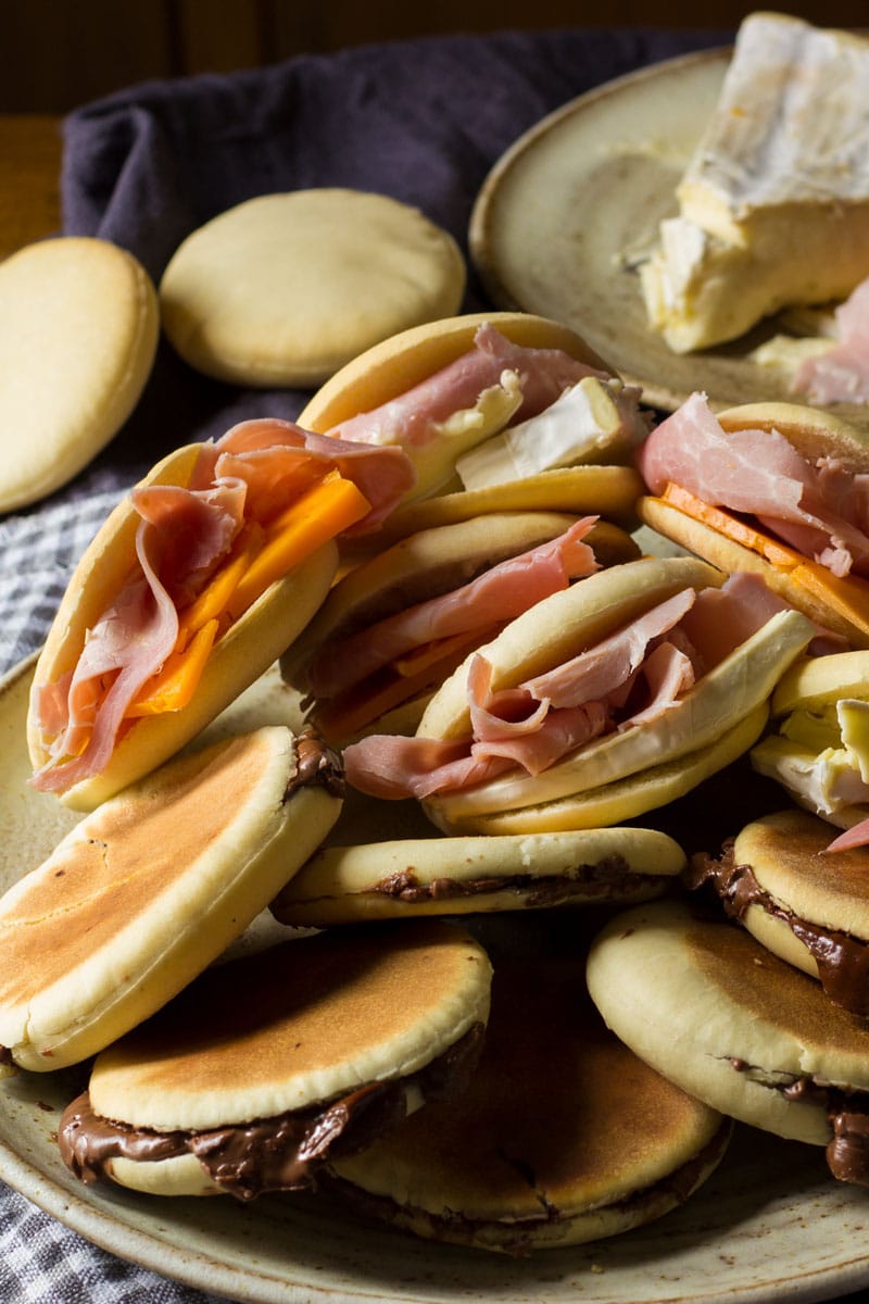 Homemade Italian Tigella bread filled with savoury ham and cheese or sweet  Nutella - ProperFoodie