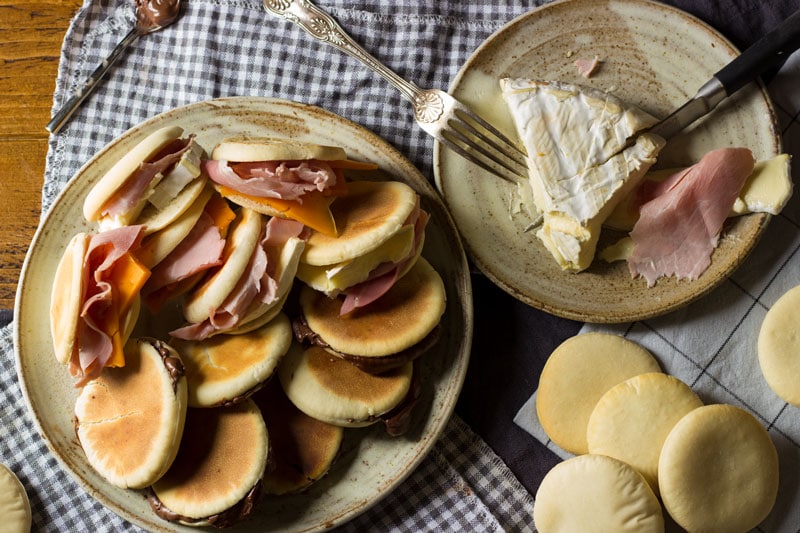 Homemade Italian Tigella bread filled with savoury ham and cheese or sweet  Nutella - ProperFoodie