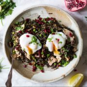 Giant wild rice salad with salmon