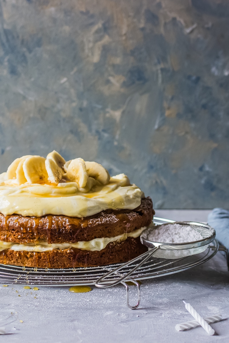 banana birthday cake