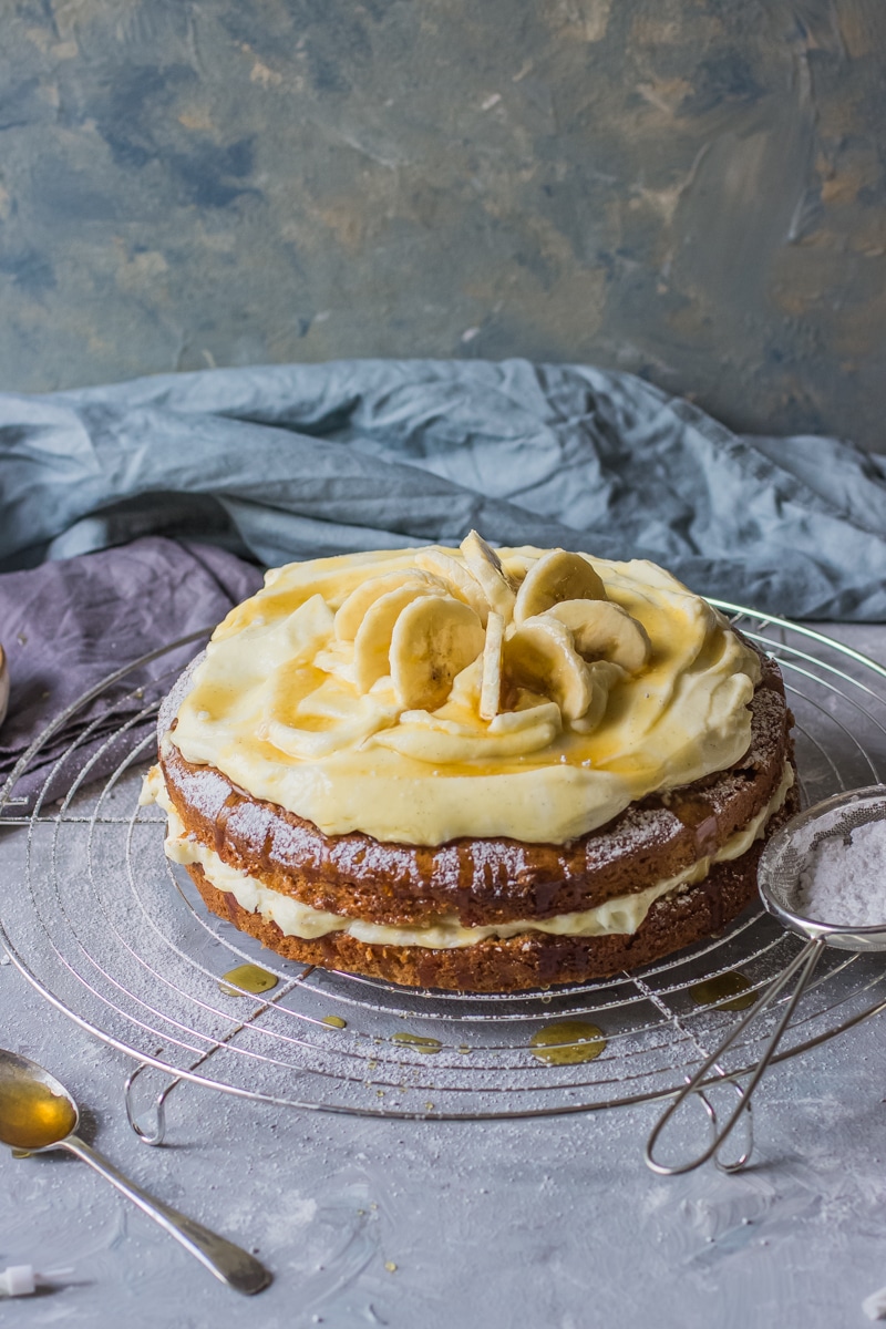 birthday banana and cream cake