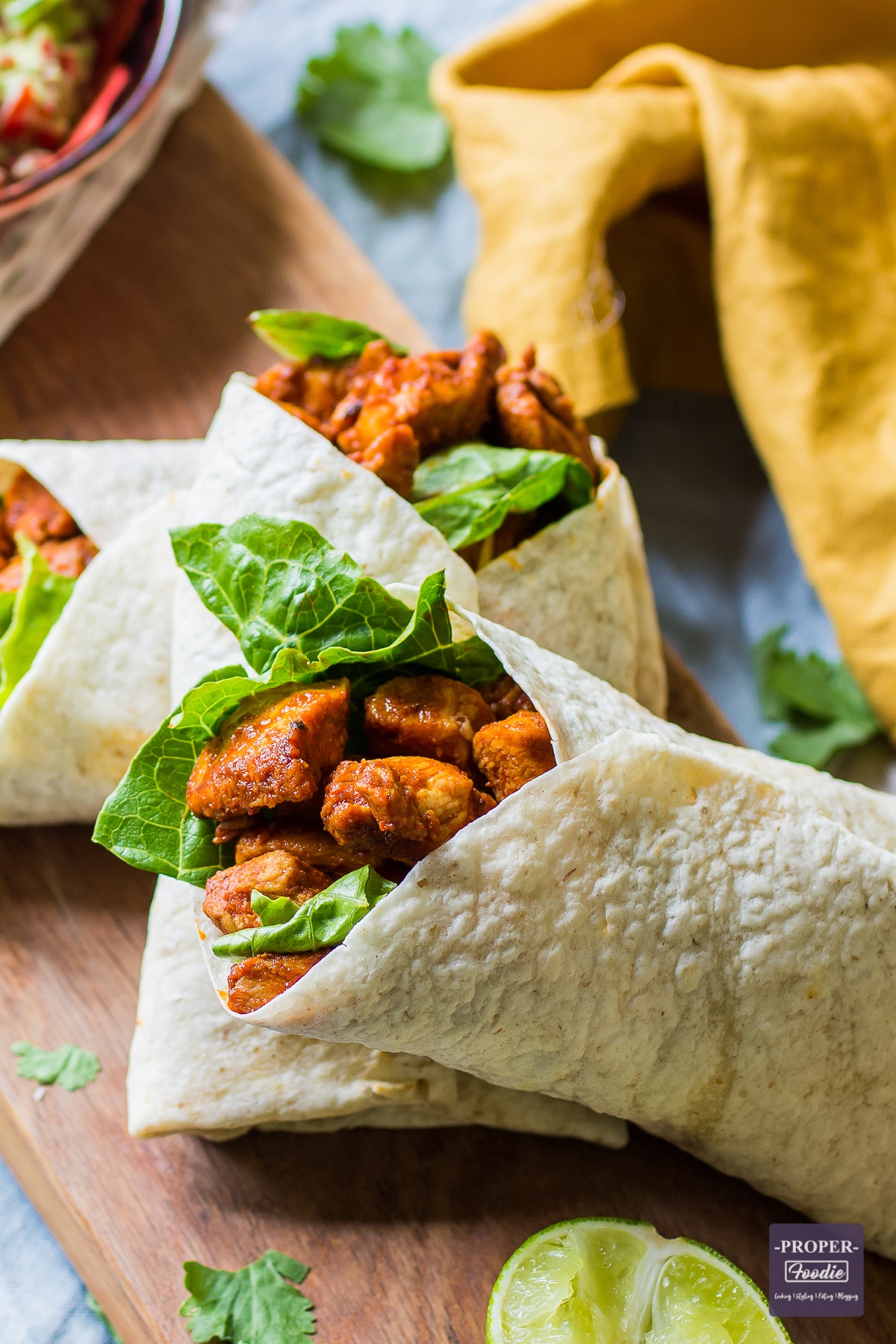 Paprika Chicken Wraps - An easy feast of a meal - ProperFoodie