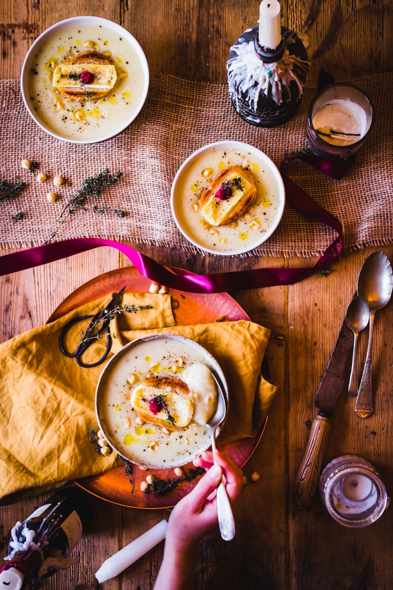 Celeriac and potato soup