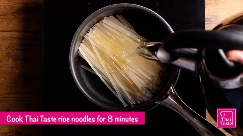 cook noodles in boiling water for 8 minutes