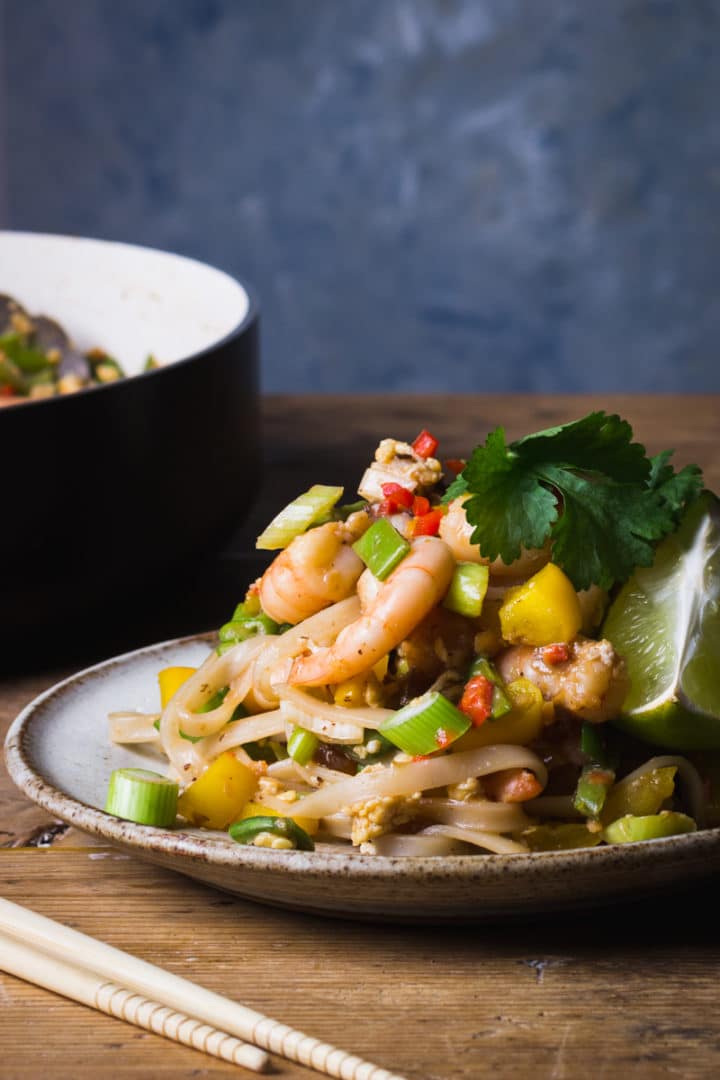 Pad Thai Noodles with king prawns, from Thai Taste ProperFoodie