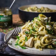 pasta with chicken pesto