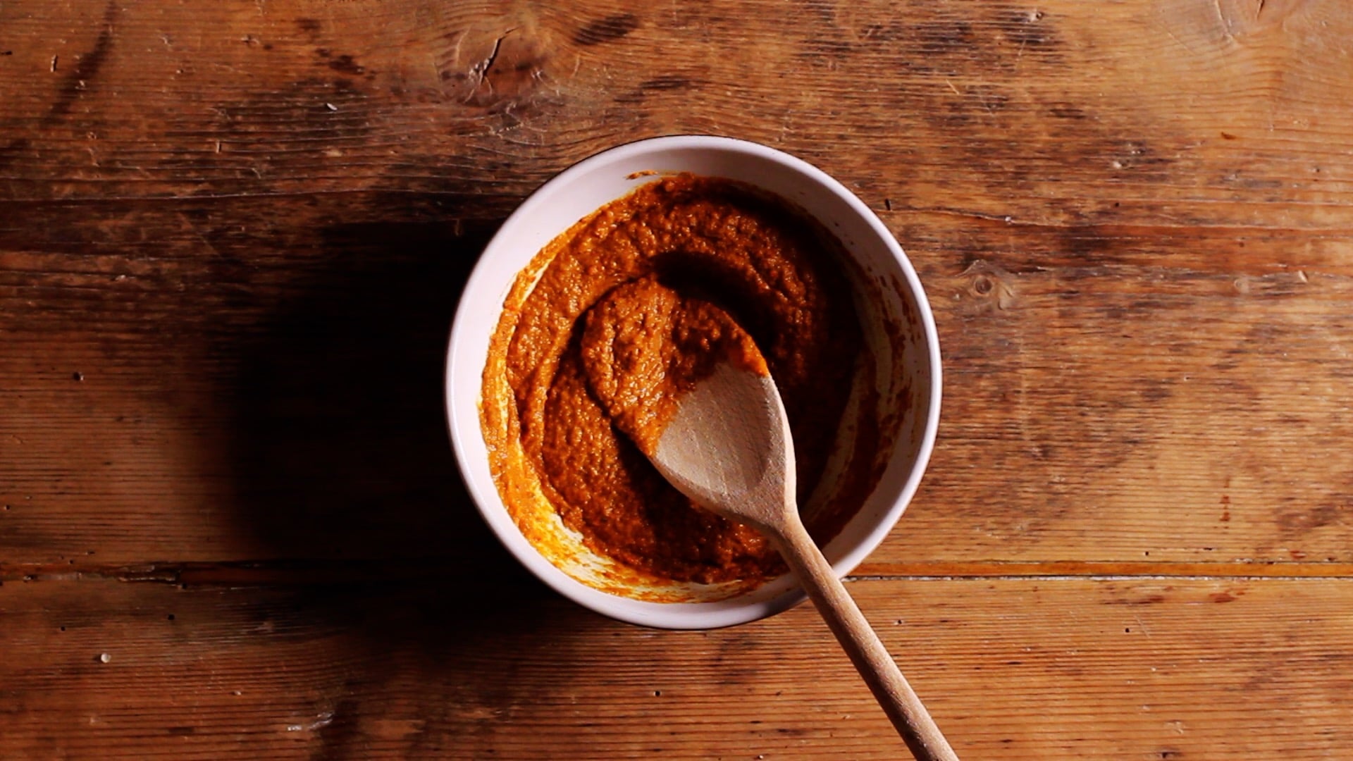 Freshly made Thai yellow curry paste