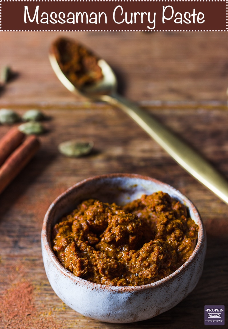 Homemade massaman curry paste