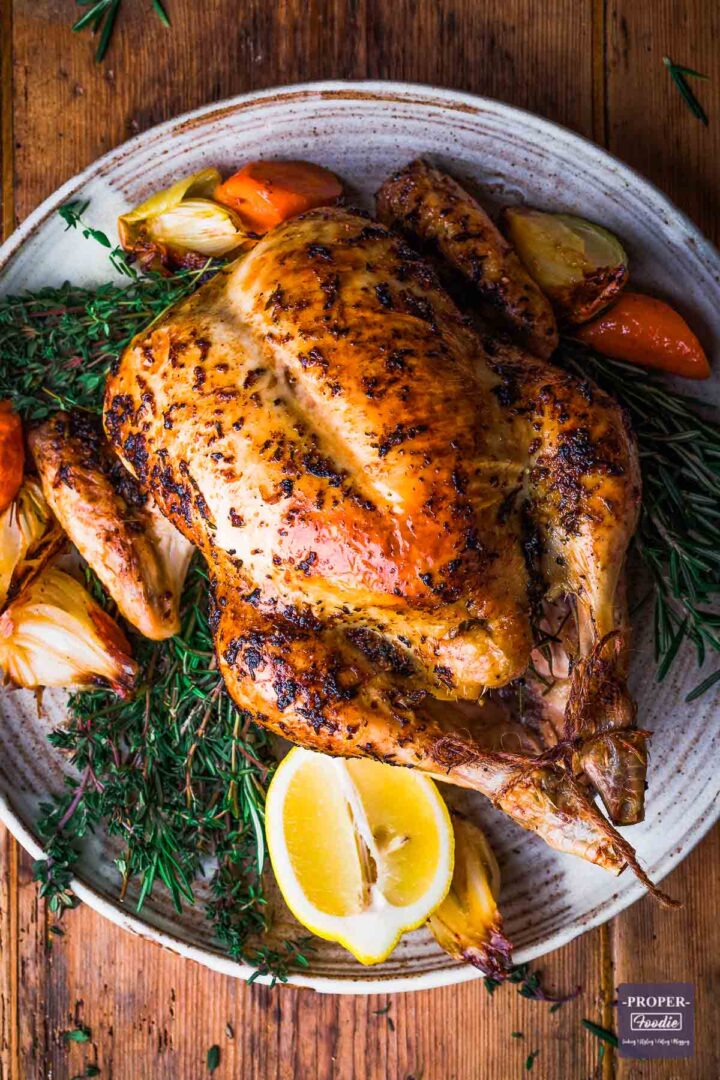 Roast Chicken with Lemon Herb Butter - ProperFoodie