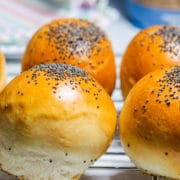 homemade white bread rolls made with strong bread flour
