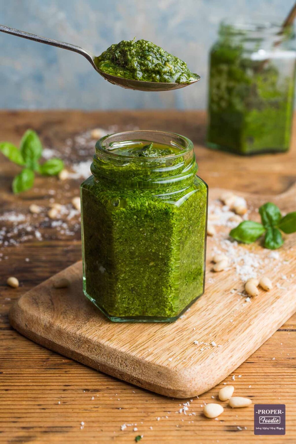 Basil Pesto Recipe With Pine Nuts And Parmesan Properfoodie